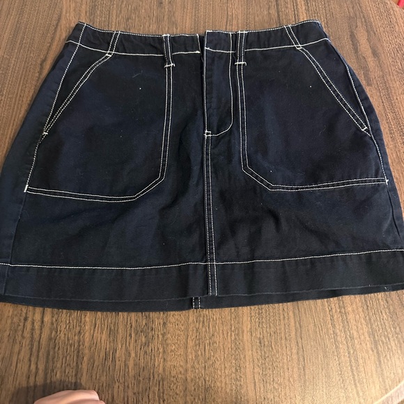 Dickies Dark Mini Skirt with Contrast Stitching - Picture 1 of 3